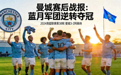 赛后战报新闻配图 - 曼城球员庆祝胜利